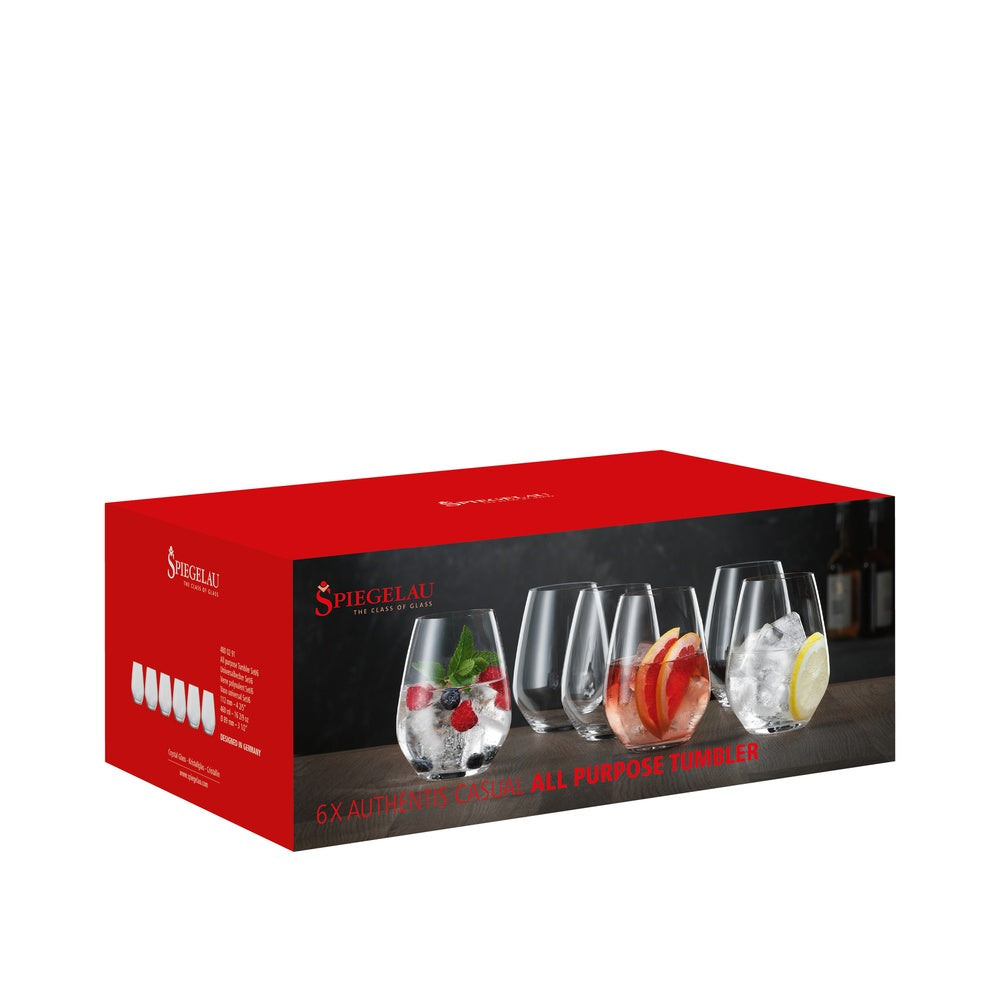 46 cl - Spiegelau Authentis Bicchiere Multiuso Tumbler In Vetro - Set 6 Pz