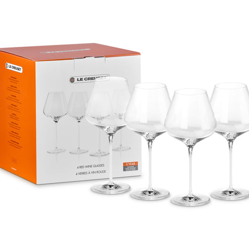 Le Creuset Borgogna Rotweinglas aus Glas - Set mit 4 Stück