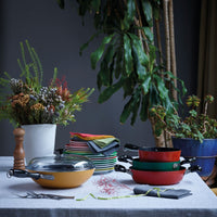 Sambonet 1965 Vintage Quarzo Nero Casseruola Alta Con Coperchio Antiaderente In Alluminio