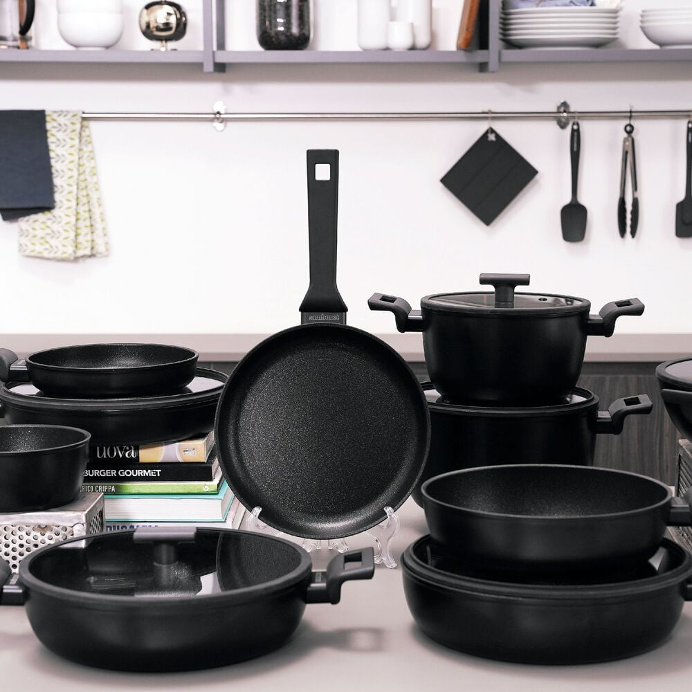 Sambonet Titan Pro Double Induction Coperchio In Vetro  Con Bordo In Silicone