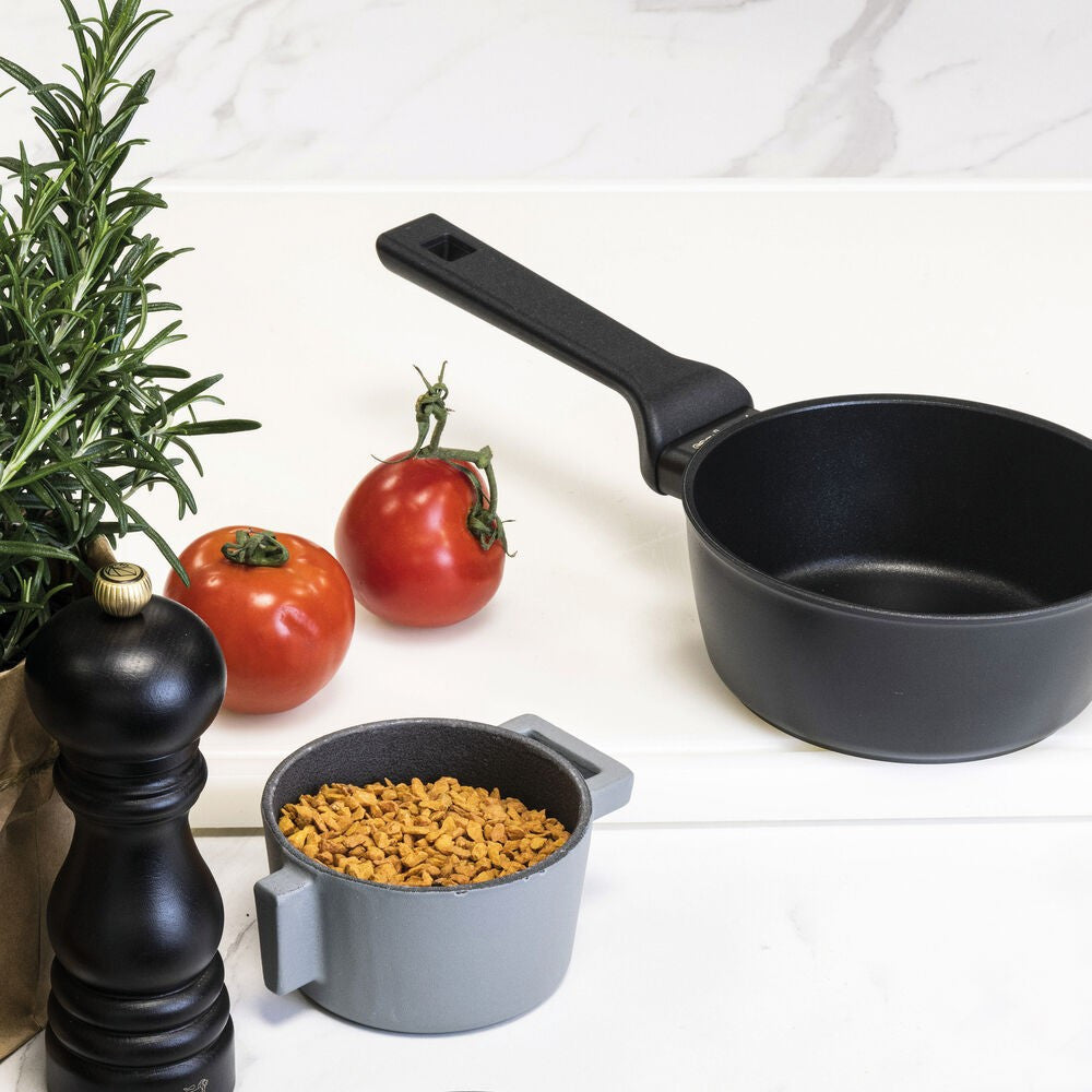 16 cm - Sambonet Titan Pro Double Induction Casseruola Alta Antiaderente Con Manico Lungo In Alluminio
