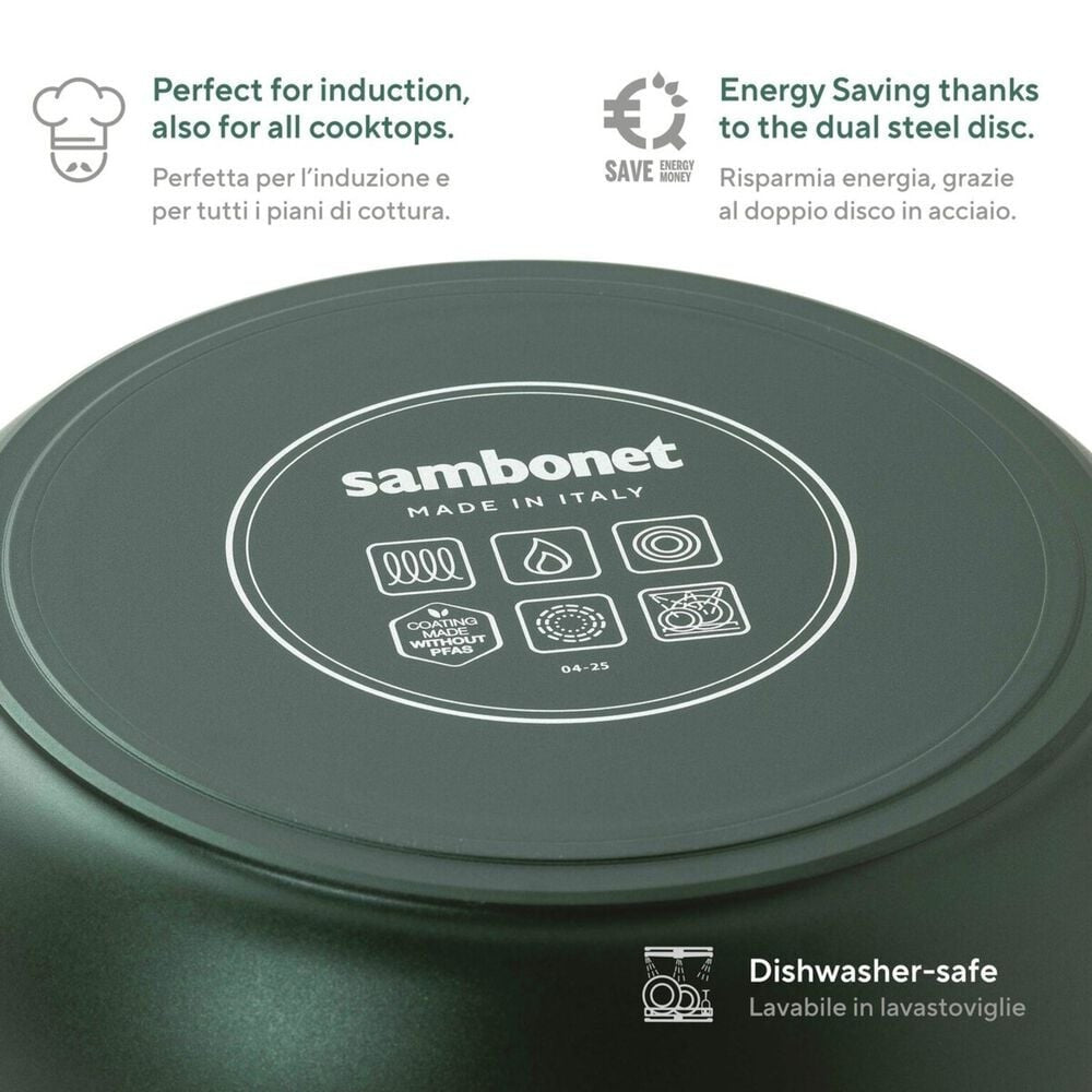 Sambonet Titan Pro Green Padella Bassa Antiaderente In Alluminio