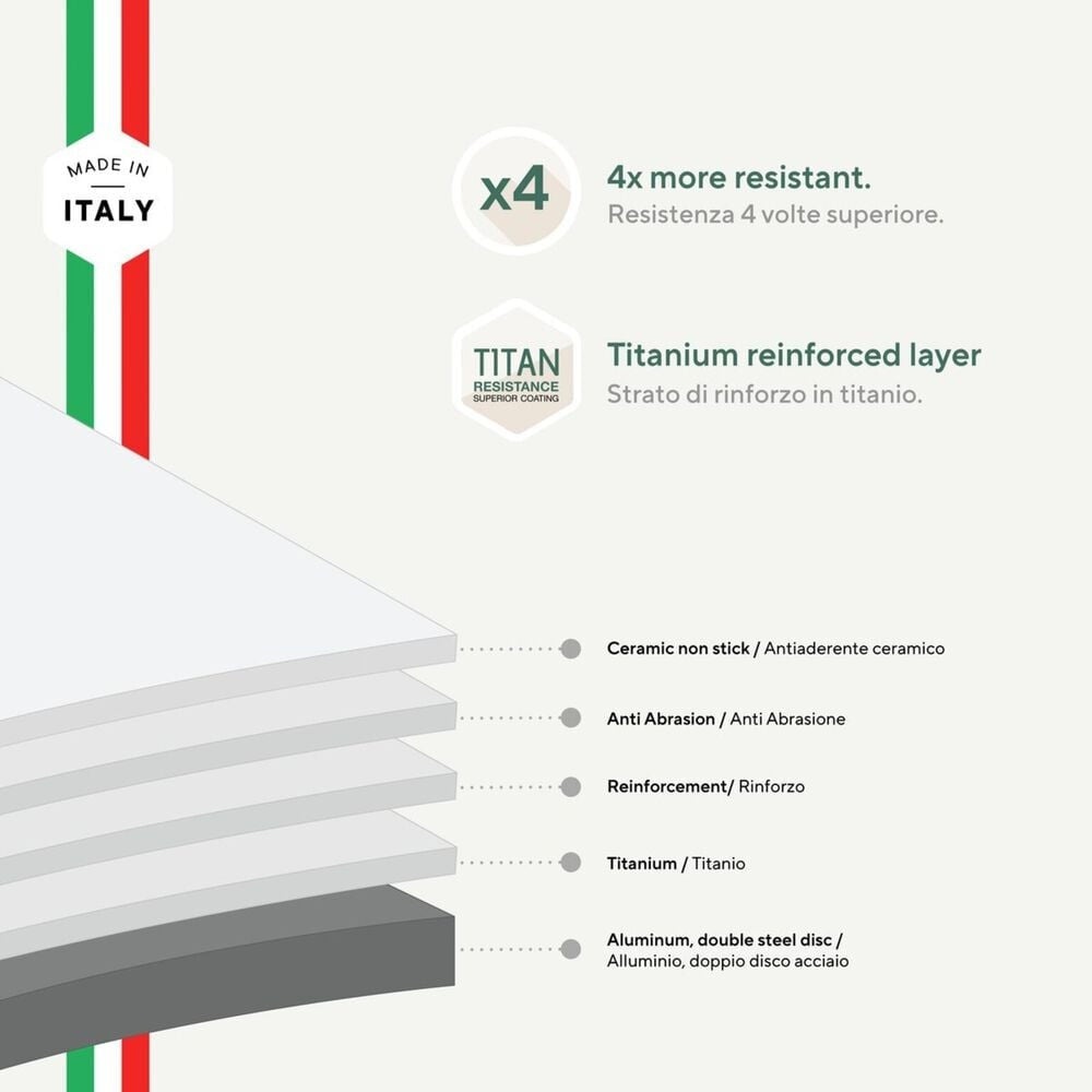 Sambonet Titan Pro Green Padella Bassa Antiaderente In Alluminio