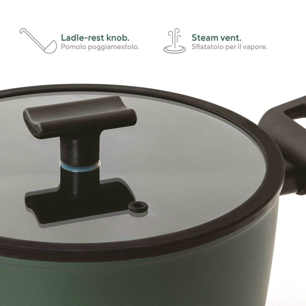 Sambonet Titan Pro Green Casseruola Alta Antiaderente In Alluminio