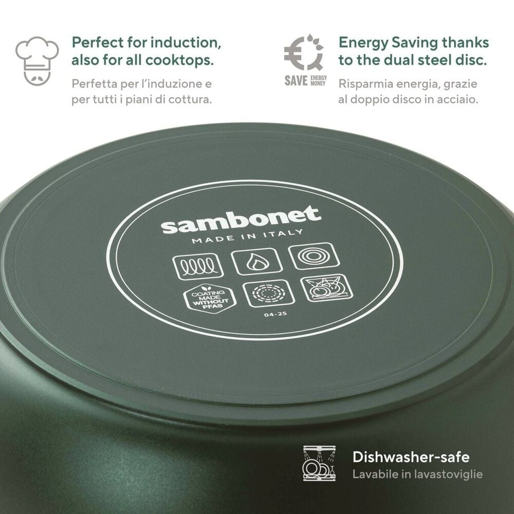 Sambonet Titan Pro Green Padella Alta Antiaderente In Alluminio