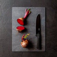 20 cm - Sambonet Black Edge Coltello Cucina In Acciaio Inox Manico In Nylon