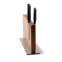30x10 cm - Sambonet Black Edge Ceppo Coltelli Cucina Magnetico In Legno Di Acacia