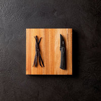 23x23 cm - Sambonet Black Edge Tagliere Cucina Magnetico Quadrato In Legno Di Acacia