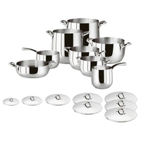 Sambonet Kikka Batteria Pentole In Acciaio Inox - Set 16 Pz