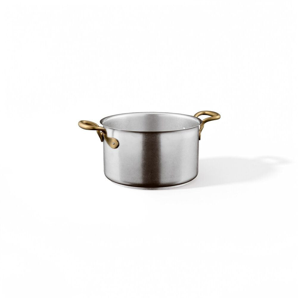 Sambonet 1965 Vintage Casseruola Alta In Acciaio Inox Manici In Ottone