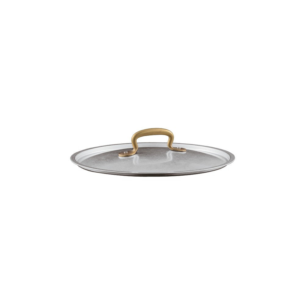 Sambonet 1965 Vintage Coperchio In Acciaio Inox Manici In Ottone
