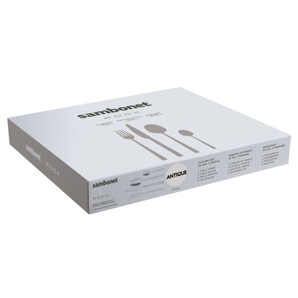 Sambonet Rock Servizio Posate In Acciaio Inox - Set 24 Pz