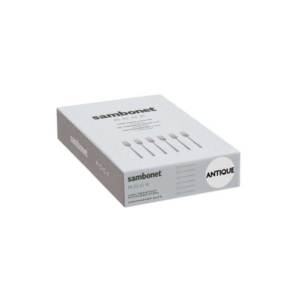 Sambonet Rock Forchettina Dolce In Acciaio Inox - Set 6 Pz