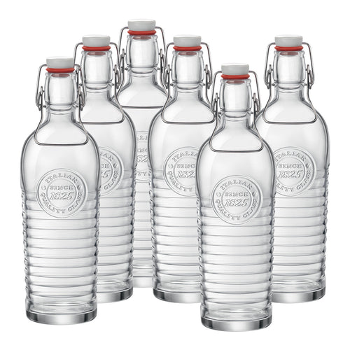 1.2 Litros - Botella Officina 1825 de vidrio - Set 6 Piezas