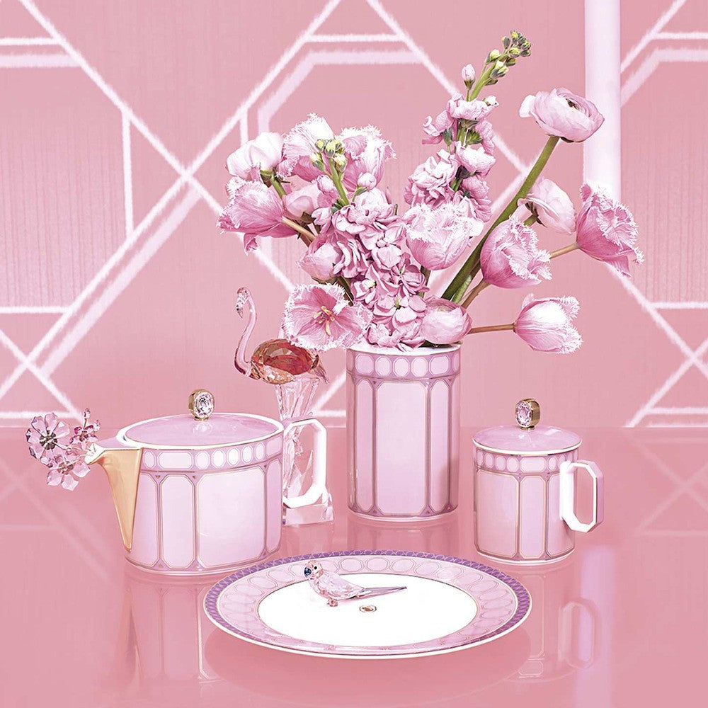 15.1 cm - Swarovski x Rosenthal Signum Vaso Cilindrico In Porcellana