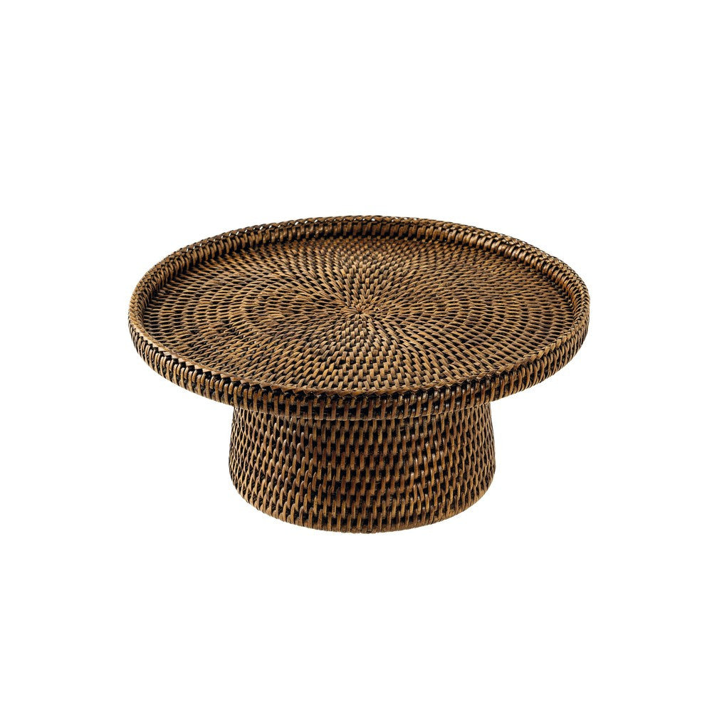 30 cm - Sambonet Radici Alzata Rotonda In Rattan