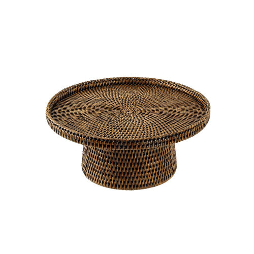 30 cm - Sambonet Radici Alzata Rotonda In Rattan