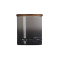 1.1 L - Le Creuset Evolution Barattolo In Gres Vetrificato Con Coperchio In Legno