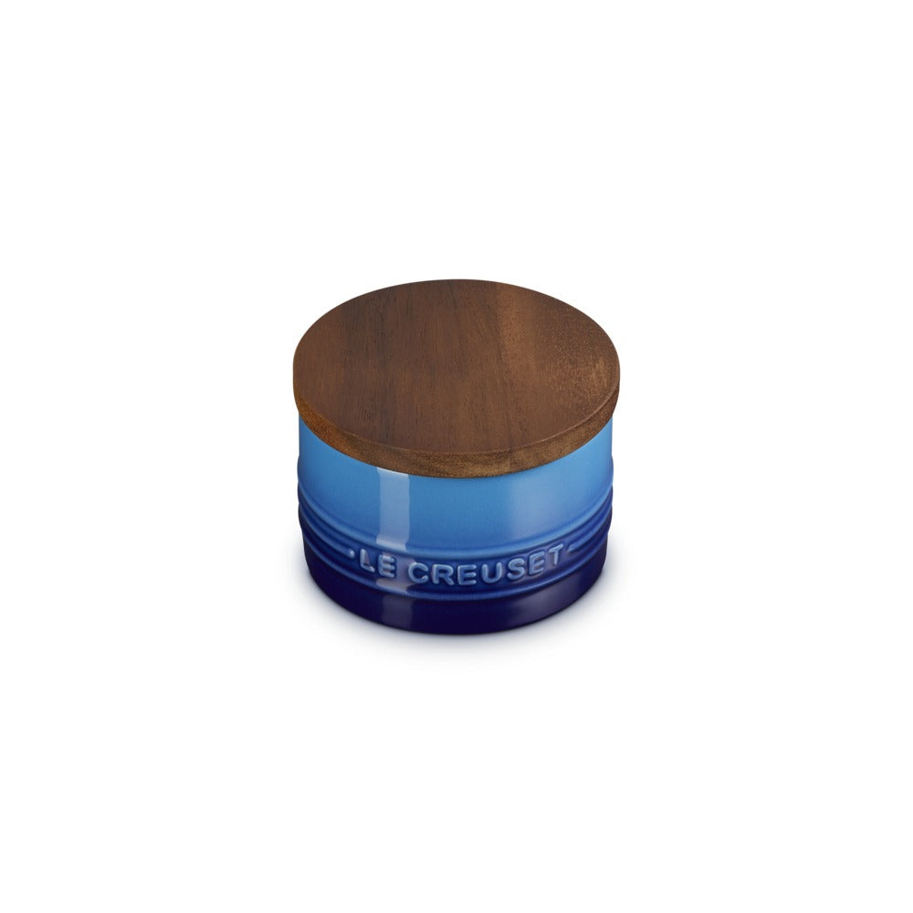 20 cl - Le Creuset Evolution Barattolo In Gres Vetrificato Con Coperchio In Legno