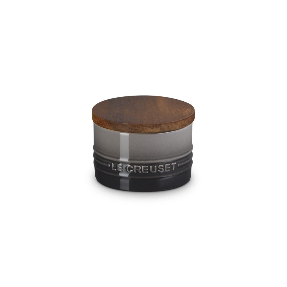 20 cl - Le Creuset Evolution Barattolo In Gres Vetrificato Con Coperchio In Legno