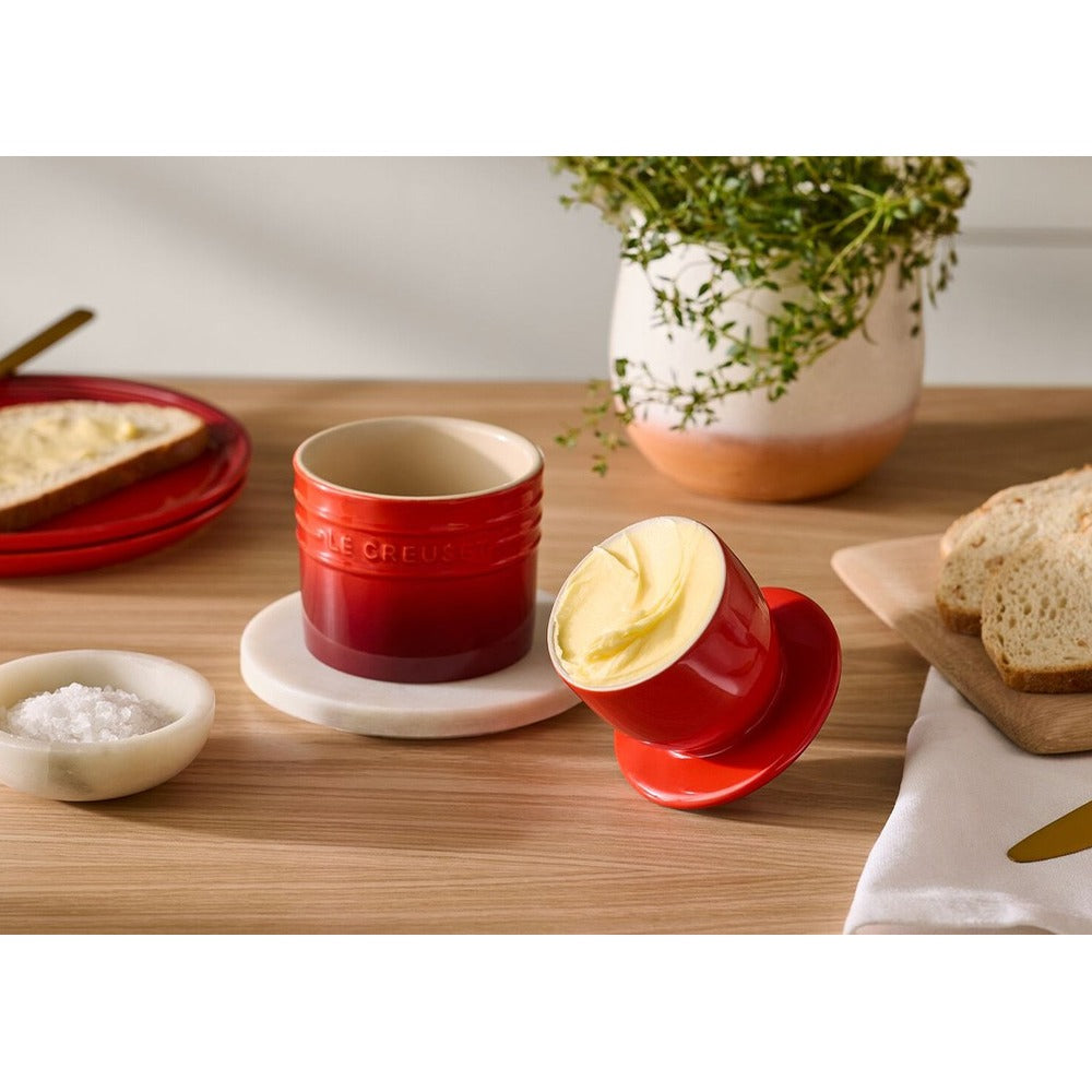 17 cm - Le Creuset Barattolo Porta Burro In Gres Vetrificato