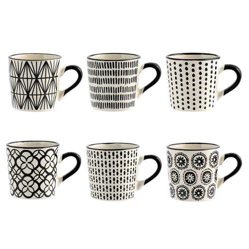 8.5 cl - H&H Vhera Tazzina Caffé Colori Assortiti In Stoneware Set 6 Pz