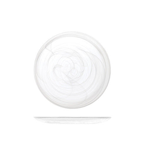 21 cm - H&H Alabastro Piatto Frutta In Vetro - Set 6 Pz