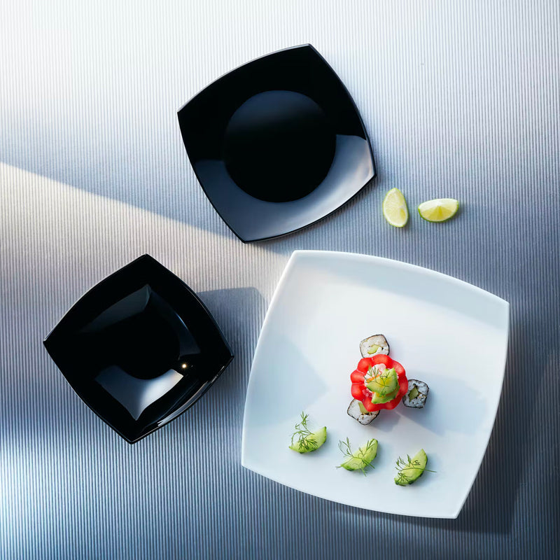 19X19 Cm Arcoroc Delice Piatto Frutta Dessert In Vetro Opale Set 6 Pz