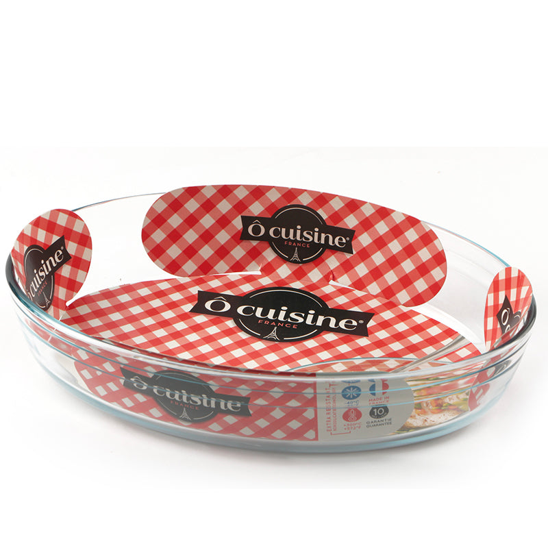 30X21 Cm Arcusine Teglia Ovale In Vetro Borosilicato