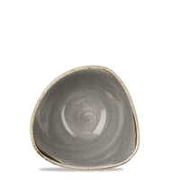 15,3x15,3 cm - Steengegoten driehoekig diep bord in gevitrificeerd porselein