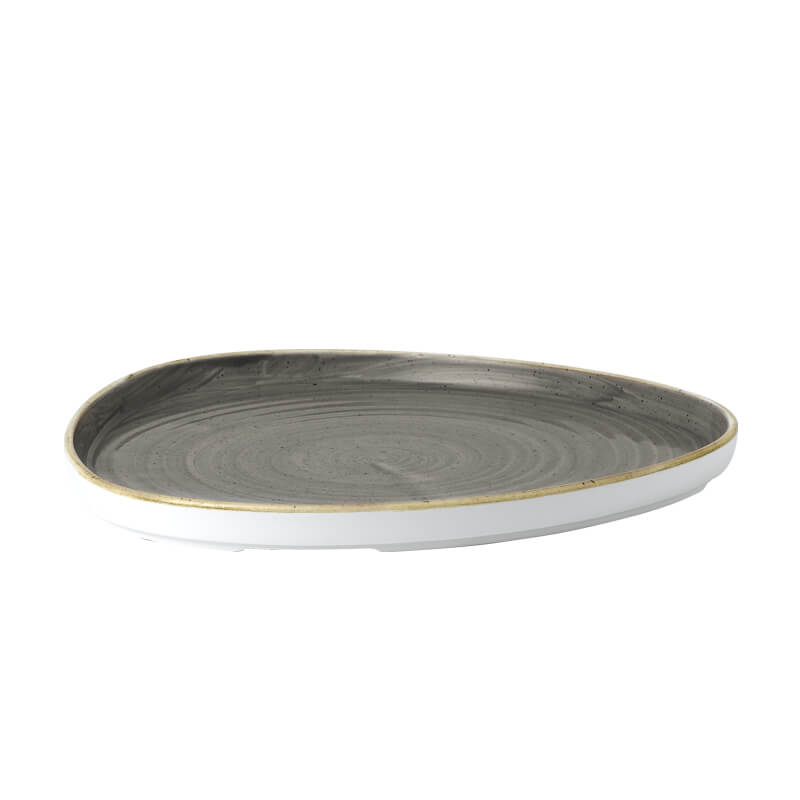 26 Cm Churchill Stonecast Piatto Piano Triangolare In Porcellana Vetrificata