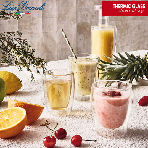 35 Cl Bormioli Luigi Thermic Glass Bicchiere Acqua In Vetro Borosilicato Set 2 Pezzi