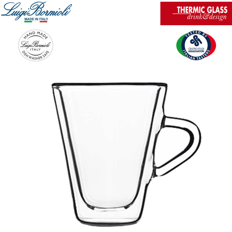 10 5 Cl Bormioli Luigi Thermic Glass Tazzina Caffe In Vetro Borosilicato Set 2 Pezzi
