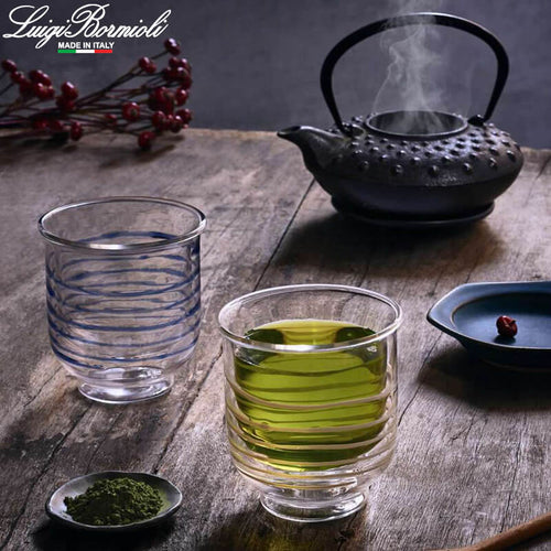 23 5 Cl Bormioli Luigi Thermic Glass Asagao Tazza The In Vetro Borosilicato Set 2 Pezzi