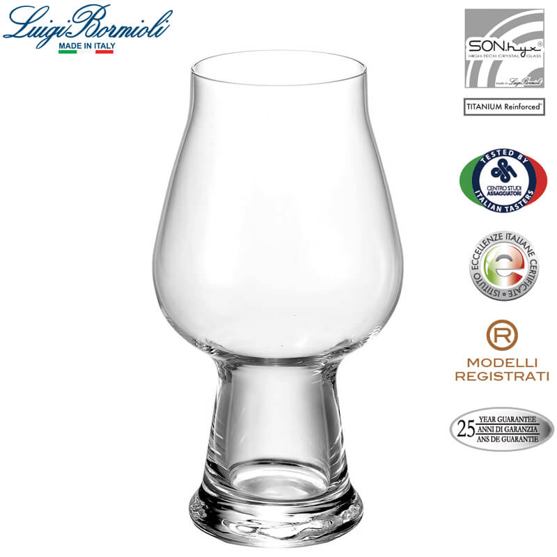 60 Cl Bormioli Luigi Birrateque Stout Bicchiere Birra In Vetro Set 6 Pezzi