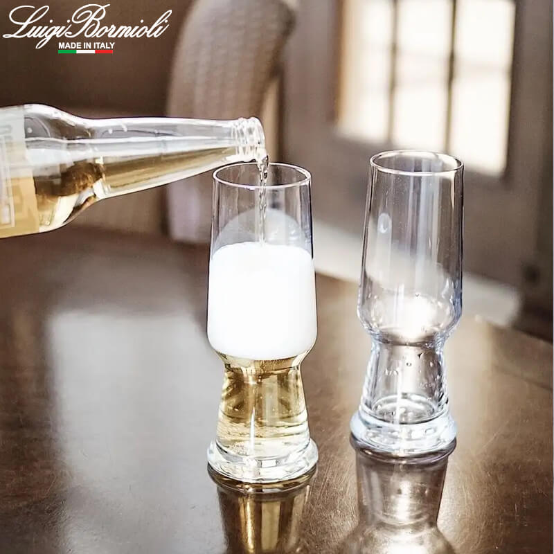 54 Cl Bormioli Luigi Birrateque Pilsner Bicchiere Birra In Vetro Set 2 Pezzi