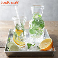 25 Cl Bormioli Luigi Lock Eat Caraffa In Vetro Set 12 Pezzi
