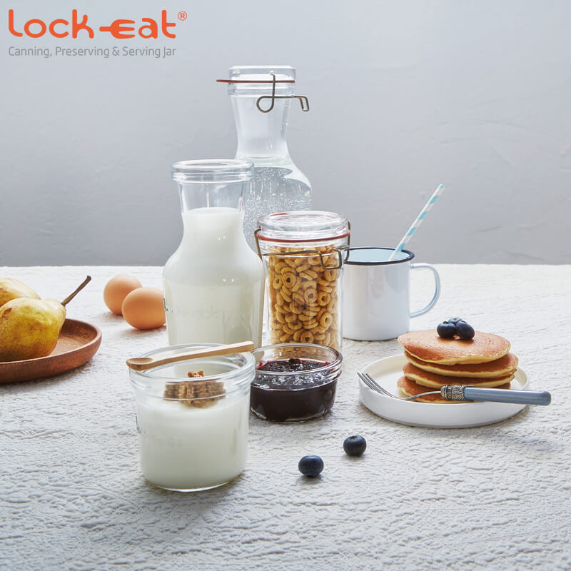 75 Cl Bormioli Luigi Lock Eat Vasetto Ermetico In Vetro Set 12 Pezzi