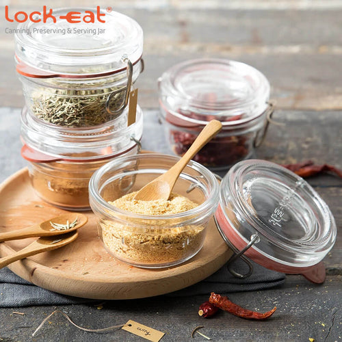 12 5 Cl Bormioli Luigi Lock Eat Vasetto Ermetico In Vetro Set 6 Pezzi