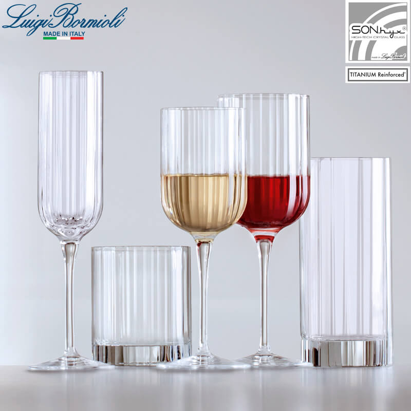 40 Cl Bormioli Luigi Bach Calice Vino Rosso In Vetro Set 4 Pezzi