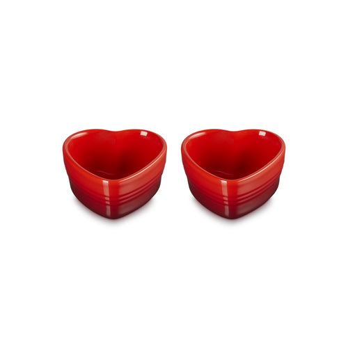 30 cl - Le Creuset Cuore Ramequin In Gres Vetrificato Set 2 Pz