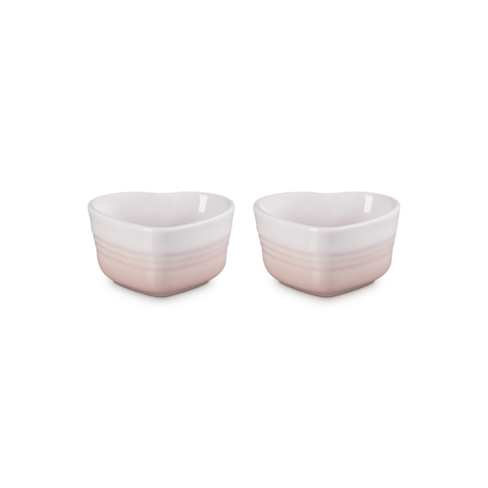 30 cl - Set de 2 Ramequins Cœur en grès
