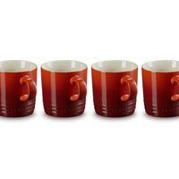 35 cl - Le Creuset London Tazza Mug In Gres Vetrificato Set 4 Pz
