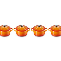 10 cm - Mini Cocotte Casserole Ronde En Grès Émaillé - Ensemble 4 Pcs