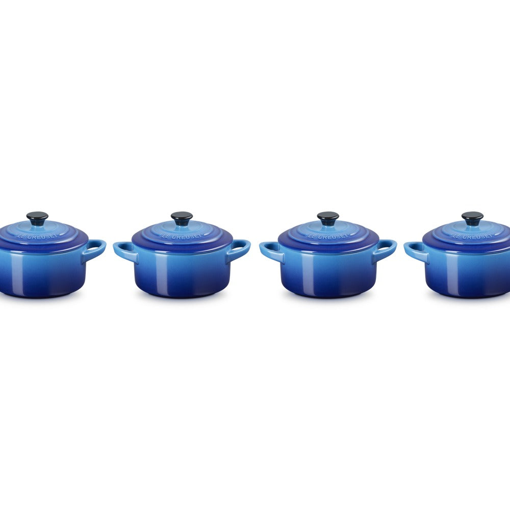 10 cm - Mini Cocotte Casserole Ronde En Grès Émaillé - Ensemble 4 Pcs