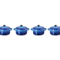 10 cm - Mini Cocotte Casserole Ronde En Grès Émaillé - Ensemble 4 Pcs