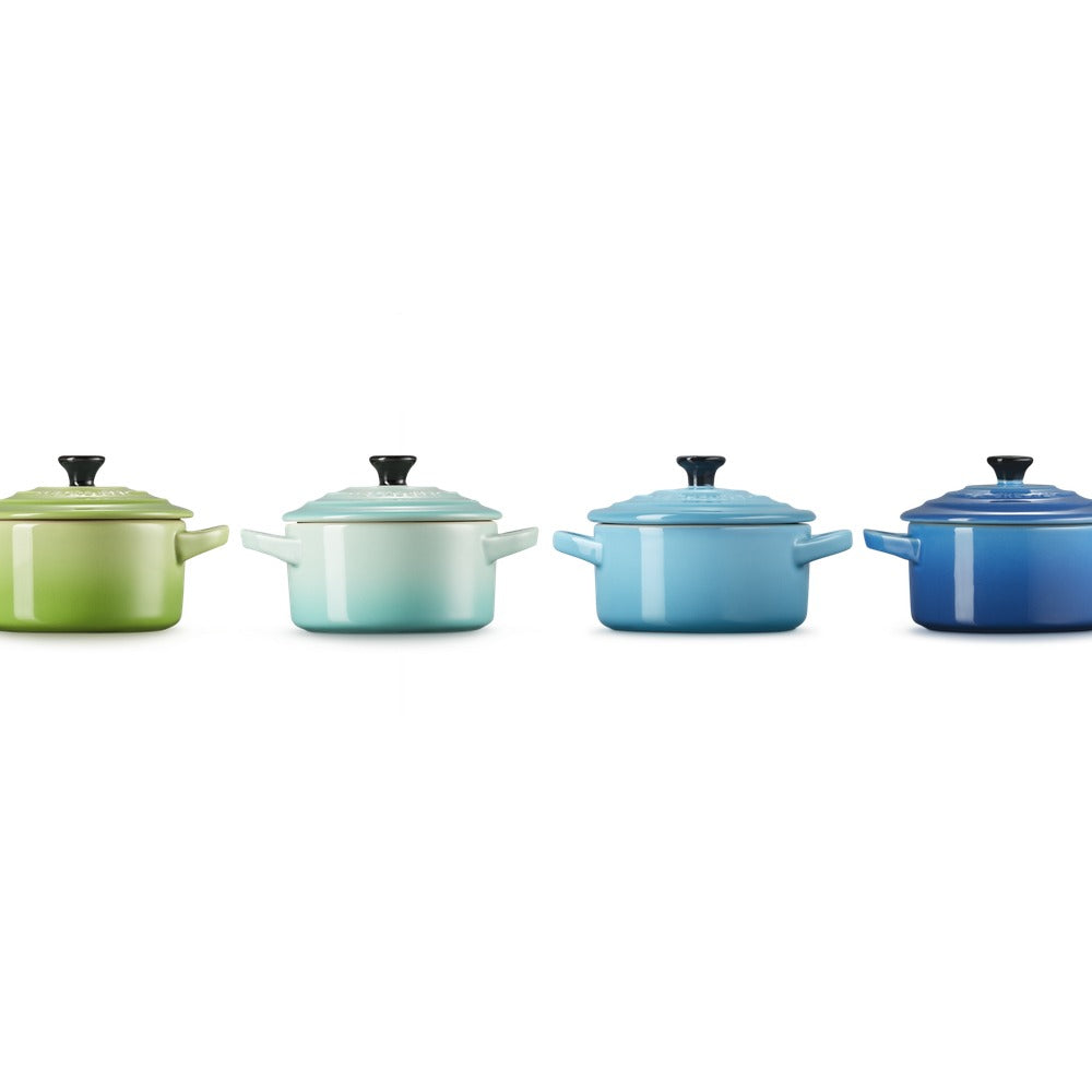 10 cm - Mini Cocotte Casserole Ronde En Grès Émaillé - Ensemble 4 Pcs