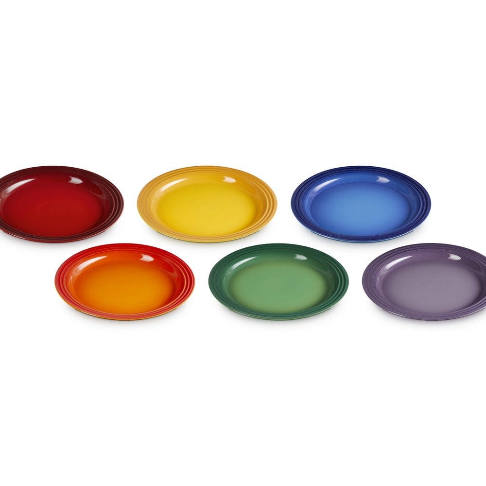 27 cm - Le Creuset Arte Della Tavola Vancouver Piatto Piano In Gres Vetrificato Set 6 Pz