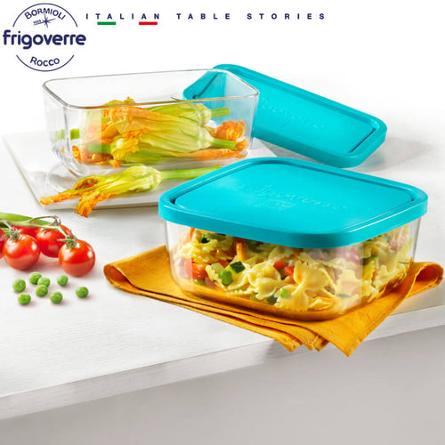 15X15Cm Bormioli Rocco Frigoverre Classic Contenitore Per Alimenti Quadrato