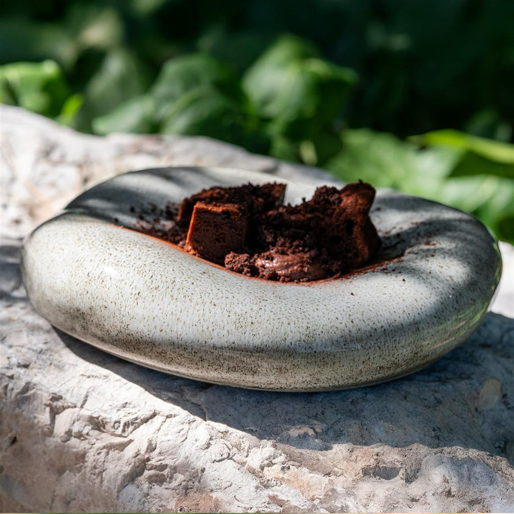 16,5 cm - Stone Assiette de Présentation Coussin en Grès Set 4pcs